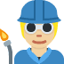 factory worker: medium-light skin tone on Twitter/X