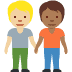 people holding hands: medium-light skin tone, medium-dark skin tone on Twitter/X
