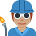 factory worker: medium skin tone on Twitter/X