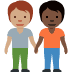 people holding hands: medium skin tone, dark skin tone on Twitter/X