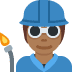 factory worker: medium-dark skin tone on Twitter/X