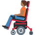 person in motorized wheelchair: medium-dark skin tone on Twitter/X