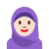 woman with headscarf: light skin tone on Twitter/X
