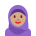 woman with headscarf: medium skin tone on Twitter/X