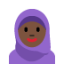 woman with headscarf: dark skin tone on Twitter/X