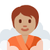 person in steamy room: medium skin tone on Twitter/X