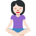 woman in lotus position: light skin tone on Twitter/X