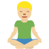 man in lotus position: medium-light skin tone on Twitter/X