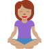 woman in lotus position: medium skin tone on Twitter/X