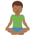 man in lotus position: medium-dark skin tone on Twitter/X
