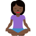 woman in lotus position: dark skin tone on Twitter/X
