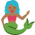 mermaid: medium-dark skin tone on Twitter/X
