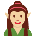 woman elf: medium-light skin tone on Twitter/X
