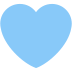 light blue heart on Twitter/X