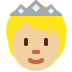 person with crown: medium-light skin tone on Twitter/X