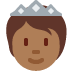 person with crown: medium-dark skin tone on Twitter/X