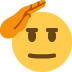 saluting face on Twitter/X