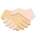 handshake: medium-light skin tone, light skin tone on Twitter/X