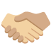 handshake: medium-light skin tone, medium skin tone on Twitter/X