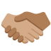 handshake: medium skin tone, medium-dark skin tone on Twitter/X