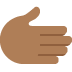 rightwards hand: medium-dark skin tone on Twitter/X