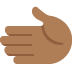 leftwards hand: medium-dark skin tone on Twitter/X