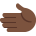 leftwards hand: dark skin tone on Twitter/X