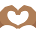 heart hands: medium-dark skin tone on Twitter/X