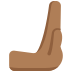 rightwards pushing hand: medium-dark skin tone on Twitter/X