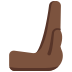 rightwards pushing hand: dark skin tone on Twitter/X