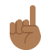 index pointing up: medium-dark skin tone on Twitter/X