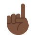 index pointing up: dark skin tone on Twitter/X