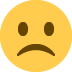 frowning face on Twitter/X
