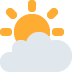 sun behind cloud on Twitter/X