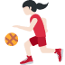 woman bouncing ball: light skin tone on Twitter/X