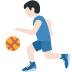 man bouncing ball: light skin tone on Twitter/X
