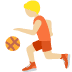 person bouncing ball: medium-light skin tone on Twitter/X