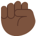 raised fist: dark skin tone on Twitter/X