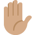raised hand: medium skin tone on Twitter/X