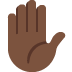 raised hand: dark skin tone on Twitter/X