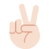 victory hand: light skin tone on Twitter/X