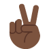 victory hand: dark skin tone on Twitter/X