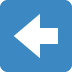 left arrow on Twitter/X