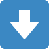 down arrow on Twitter/X